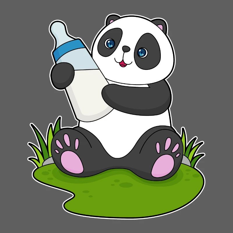 Bouteille de lait Panda