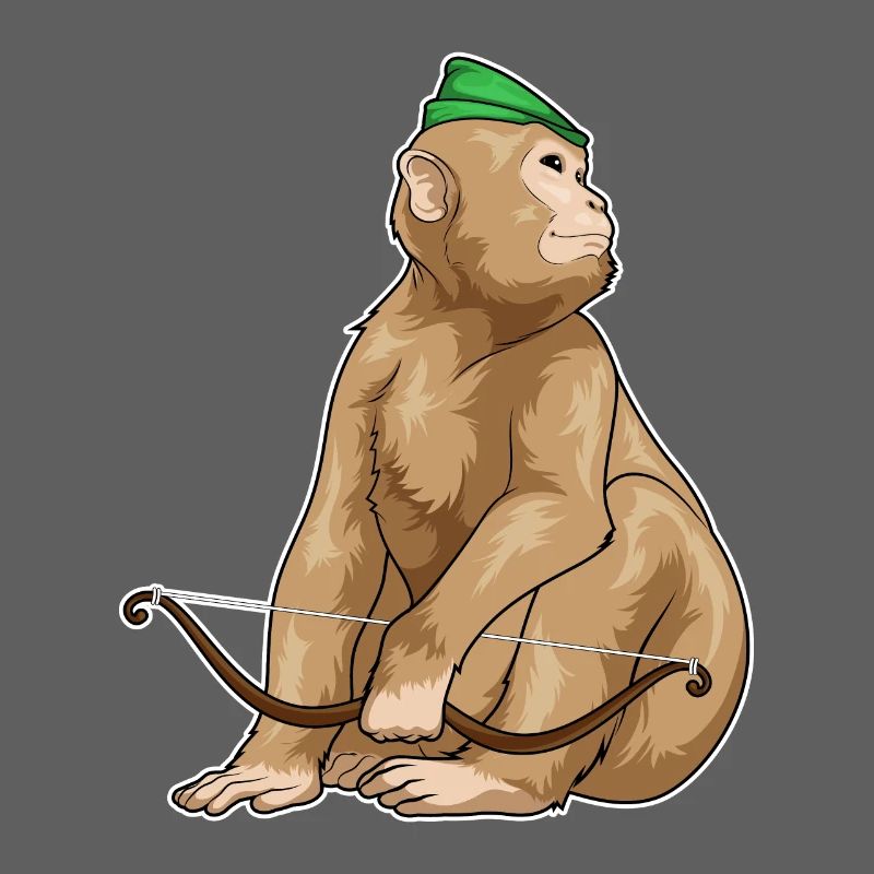Affe Bogenschütze Bogen