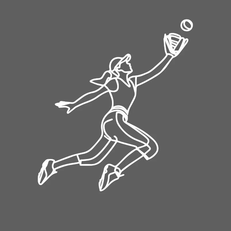 Dessin de joueuse de baseball
