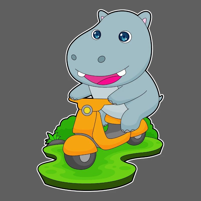 Nilpferd Motorroller