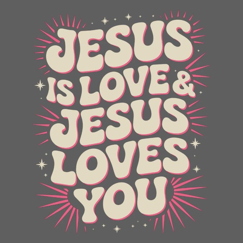 Jesus Love Saying with Speech Bubbles