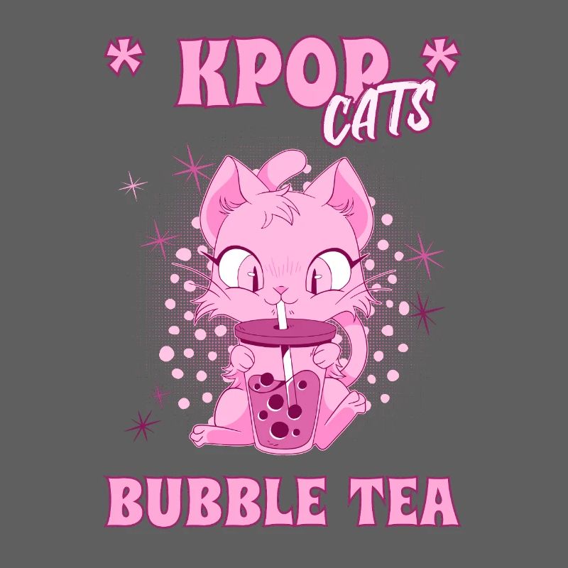K-Pop Kätzchen mit Bubble Tea Südkorea Seoul