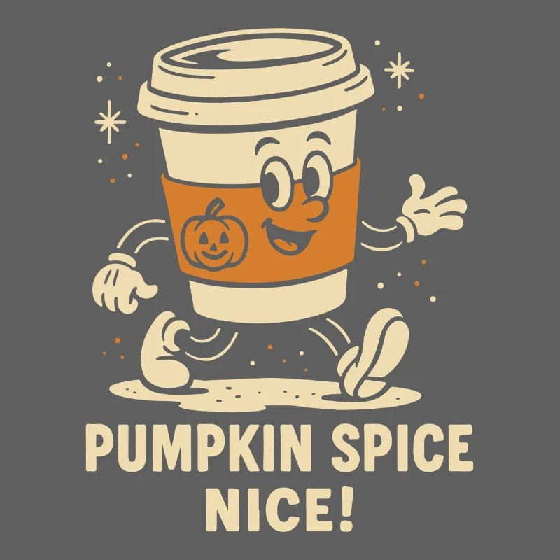 Pumpkin Spice Nice Funny coffee Halloween Saying