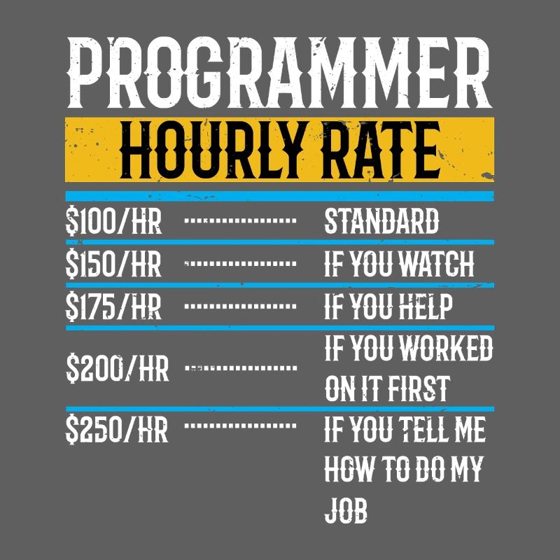 Programmeur Funny Taux horaire