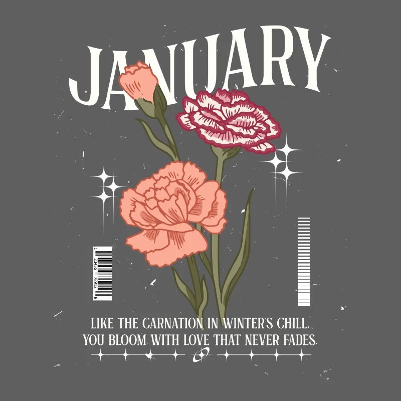 Birth Flowers January Carnation