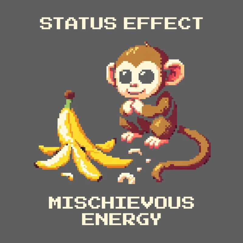 Effet de statut : Énergie espiègle | Blague de singe