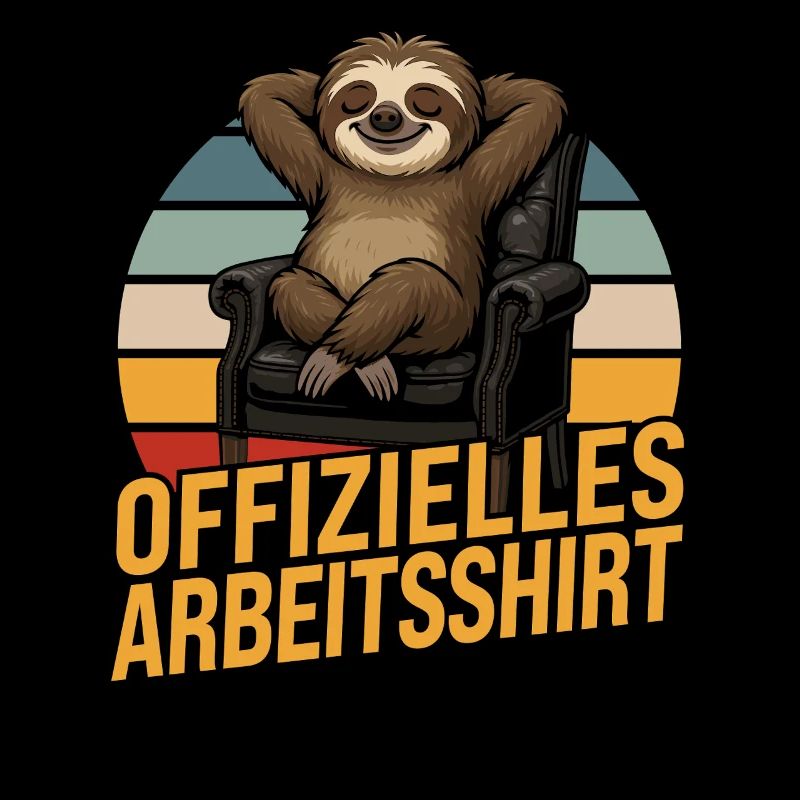 Official Work Shirt Sloth Lazy Lounging