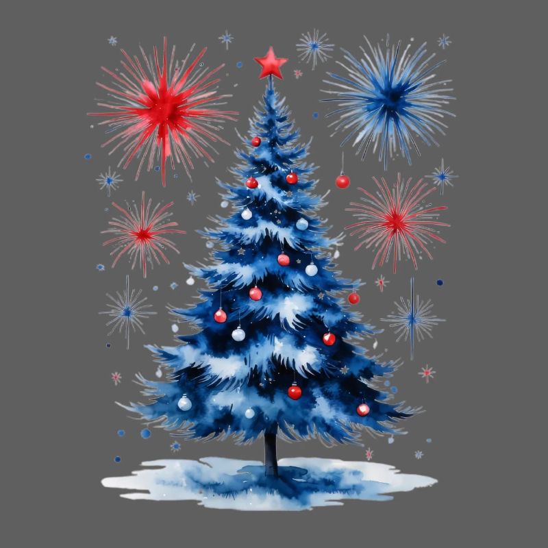 Fireworks Christmas Tree Pattern