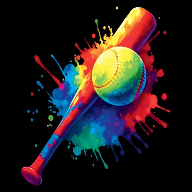 Vintage-Baseball-Design Bunter Sportspritzer