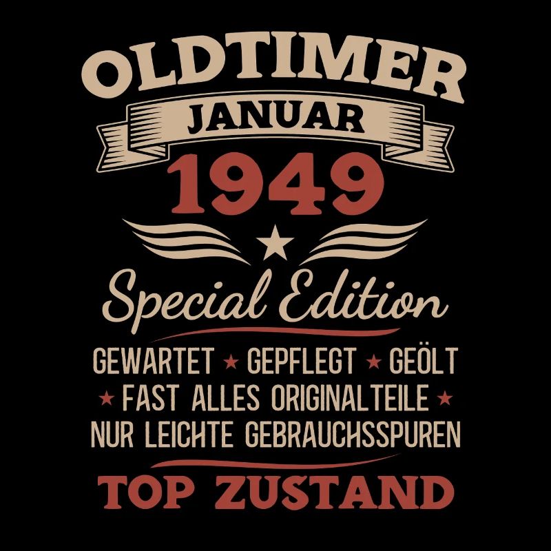 77. Geburtstag Geschenk Oldtimer Januar 1949