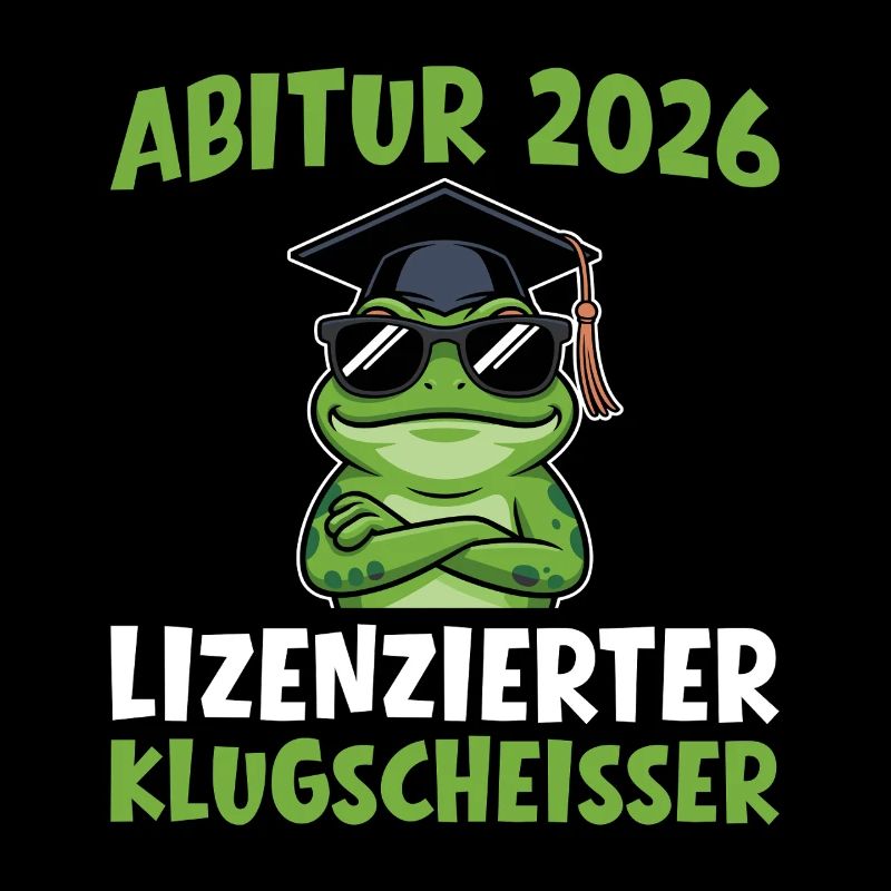 Abitur 2026 Frosch mit Abschluss Geschenk