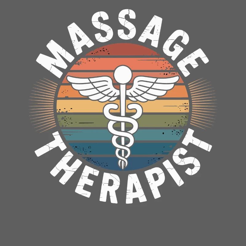 Retro Rainbow Massage Logo