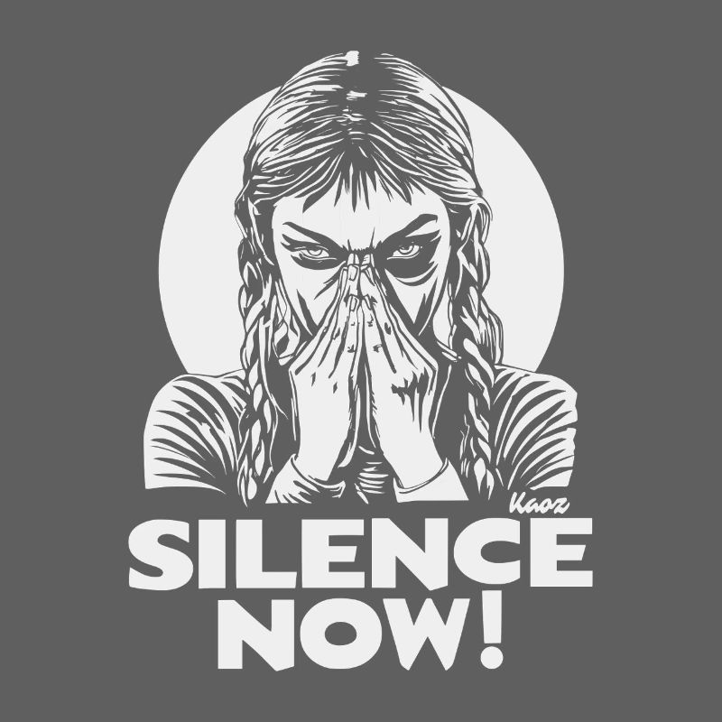 Silence maintenant Emblème du visage