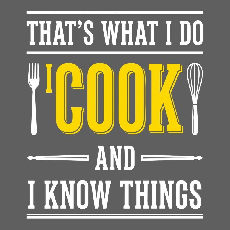 Chef Saying Typography Kitchen