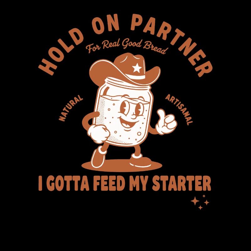 Sauerteig, warte, Partner, ich muss meinen Starter füttern