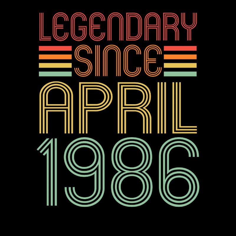 Legendary since April 1986, Retro, Geburtstag