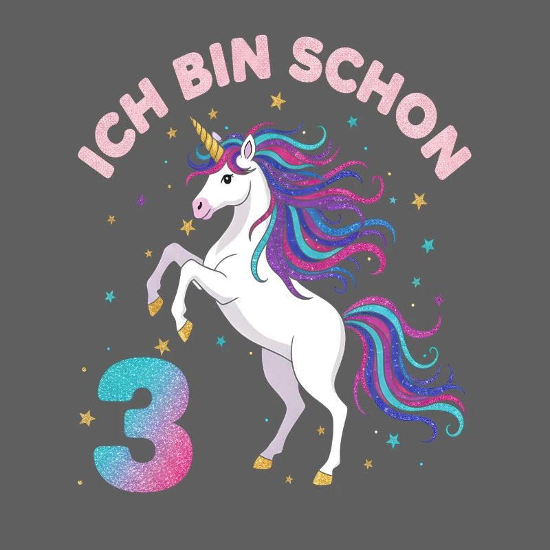 3. Geburtstag Einhorn Mädchen Ich bin schon 3