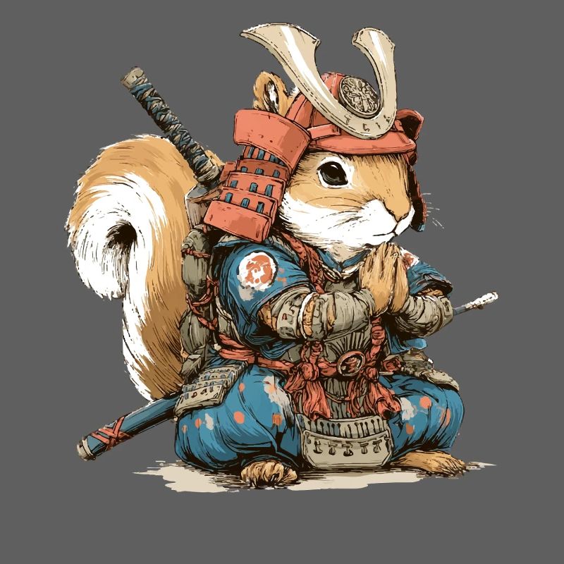 Eichhörnchen-Samurai-Rüstung