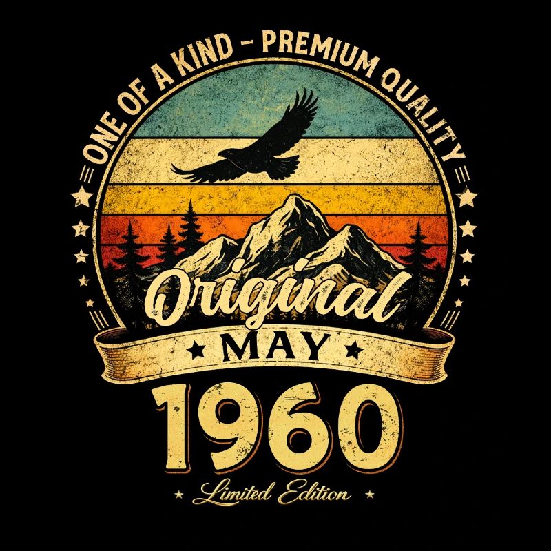 66. Geburtstag Geschenk Mann Original Mai 1960