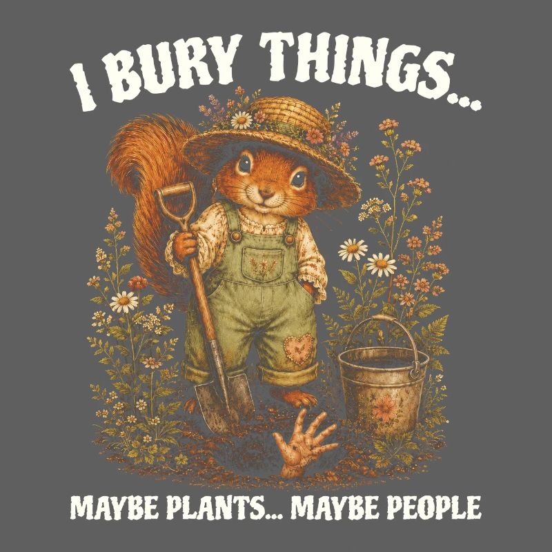 I Bury Things Maybe Plant Squirrel