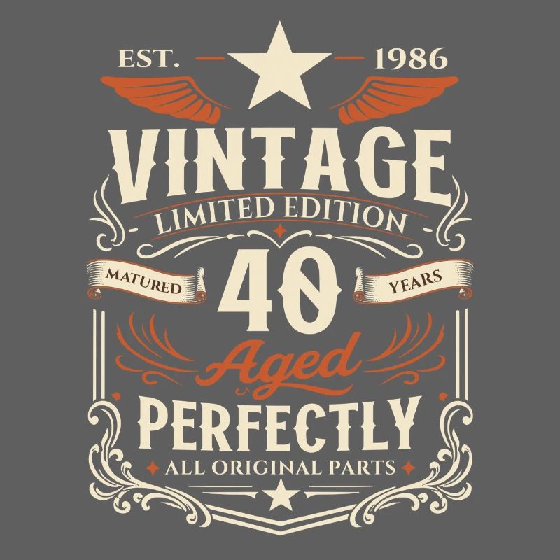 40. Geburtstag Geschenk 1986 Mann Vintage Retro