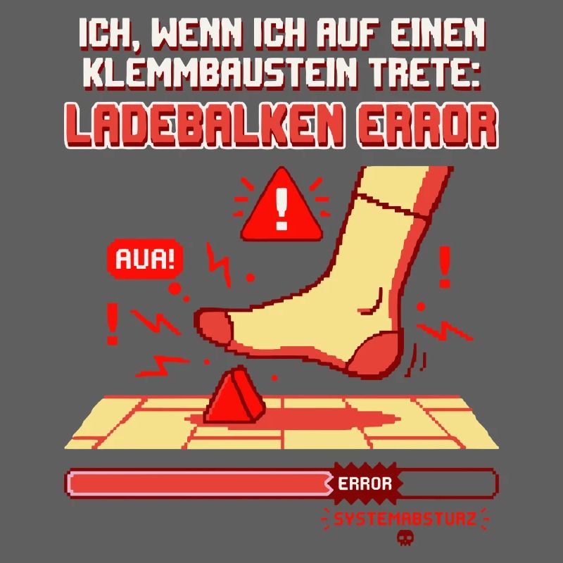 Klemmbaustein Schmerz Systemabsturz Pixel Design