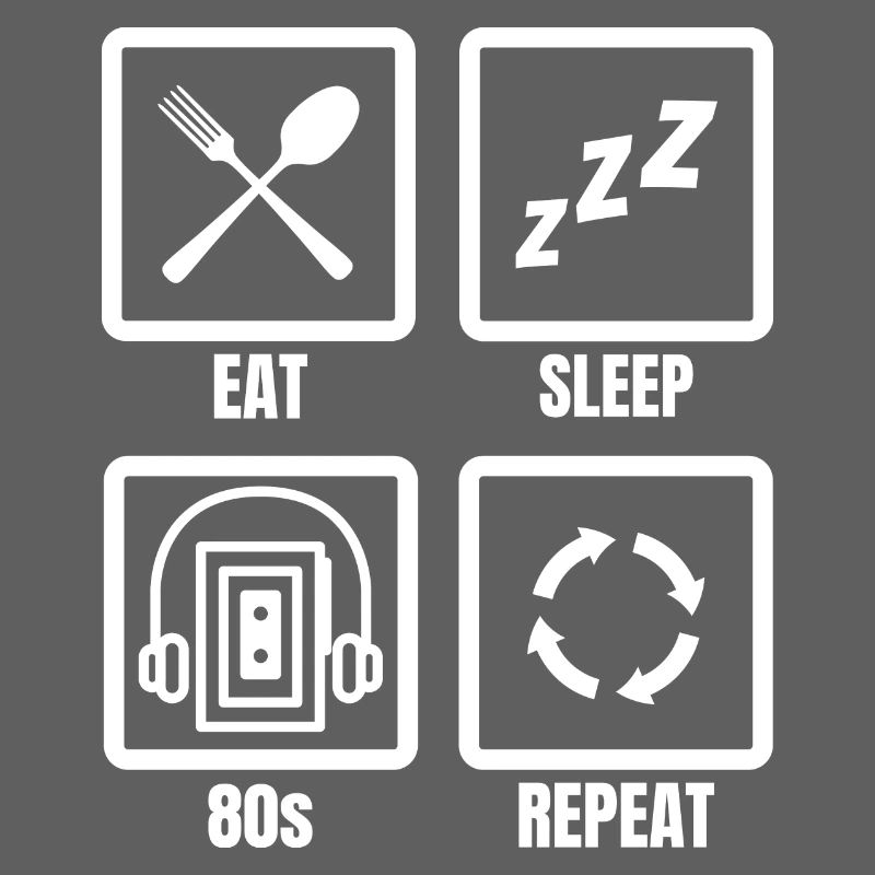 Manger dormir 80s Répéter