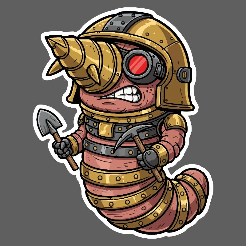 Steampunk Earthworm Drilling and Miner
