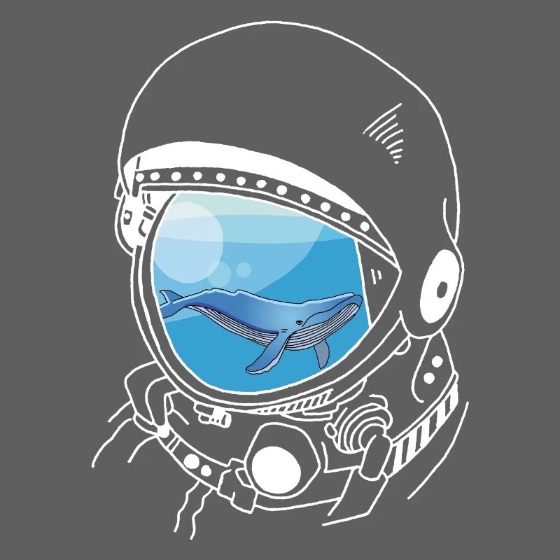 Une baleine dans les étoiles (blanc)