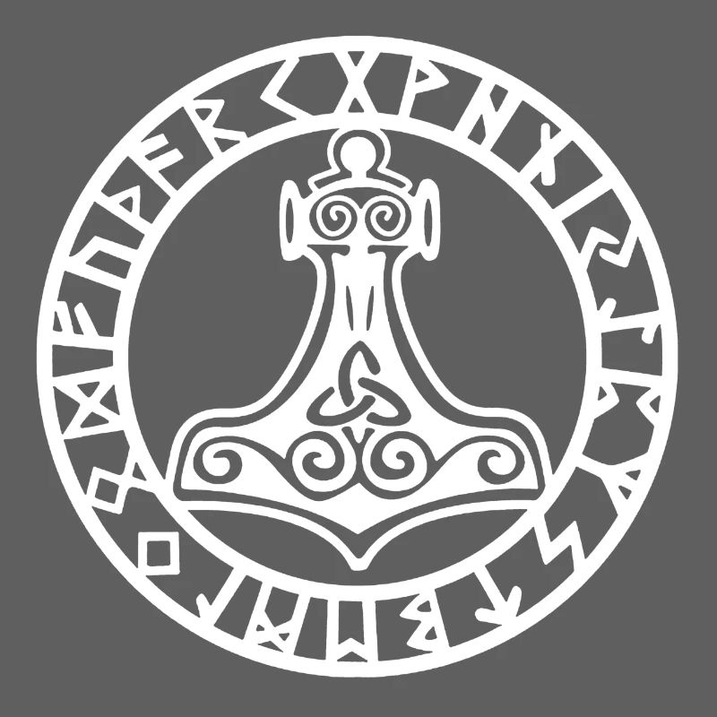 White Viking hammer