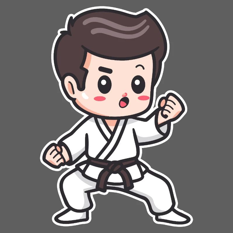 Karate Junge Zeichnung
