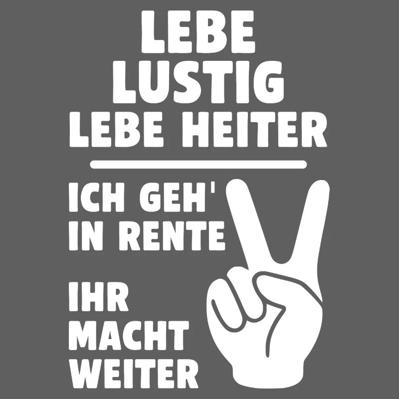 Funny pension message with peace sign
