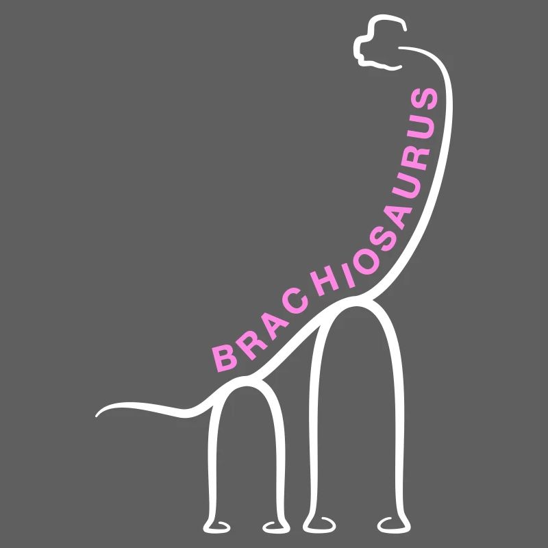 Dinosaur Brachiosaurus Dino Line Graphic
