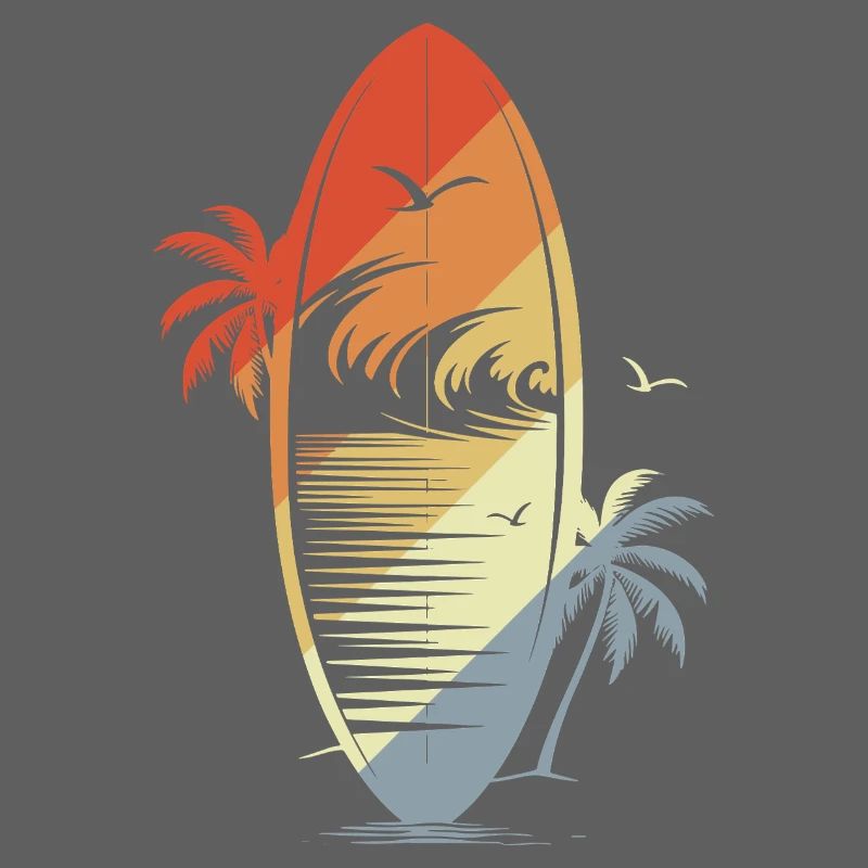 Surfboard Vintage Graphic