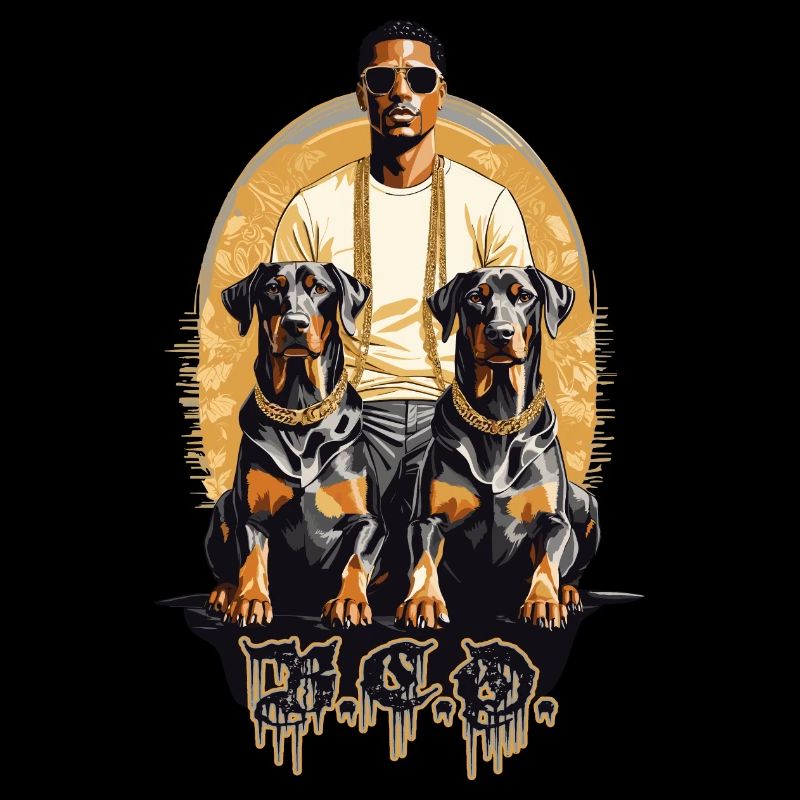 Rappeur avec Dobermans