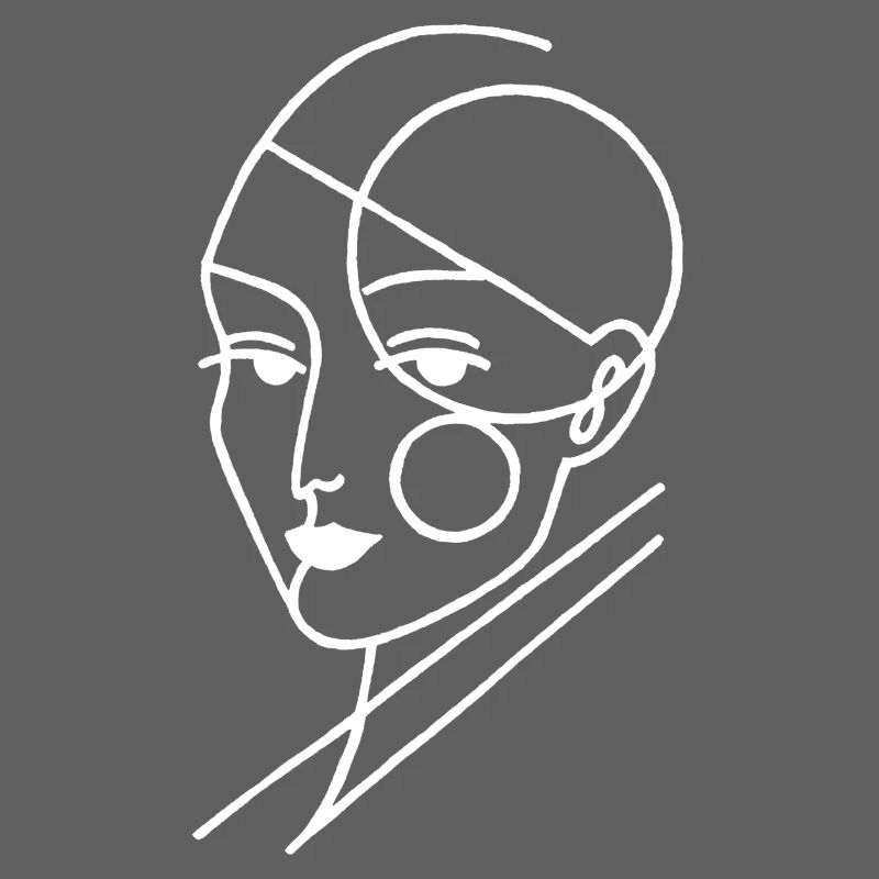 White geometric human