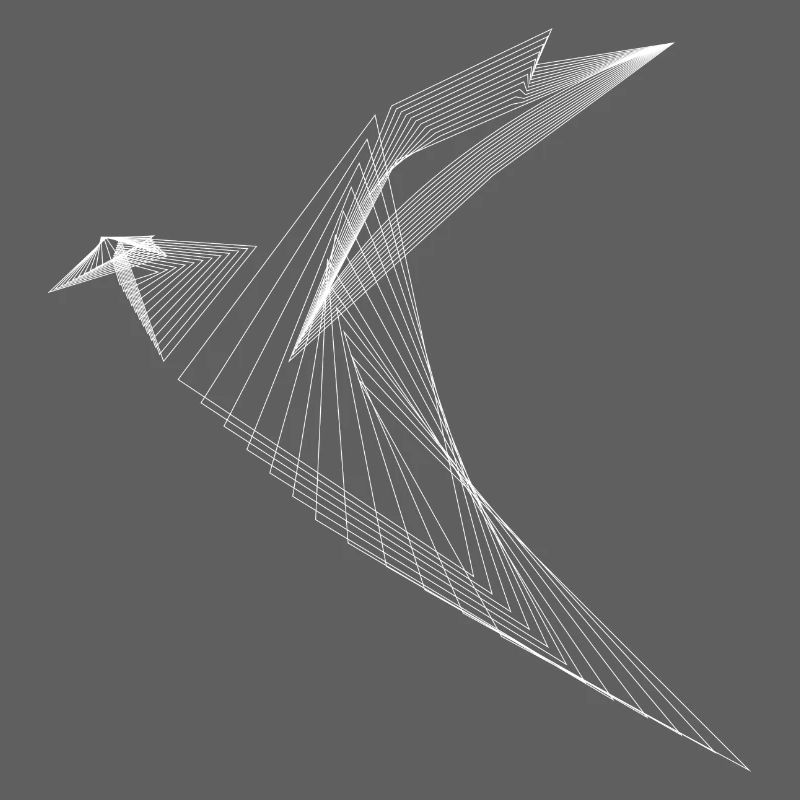 Geometrischer Linien-Vogel Minimal Design