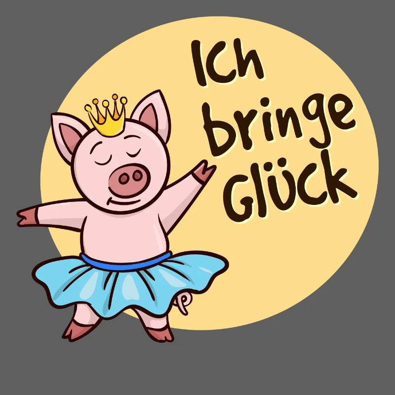 Glück Glücksbringer Süßes Glücksschwein Spruch