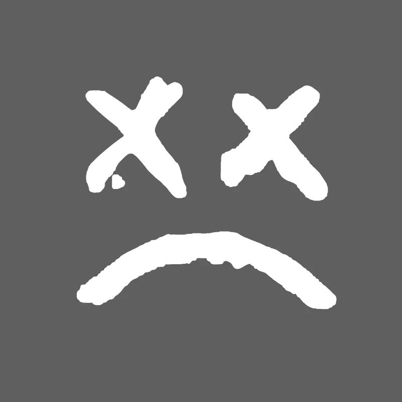 Expressive graffiti face - x - eyes