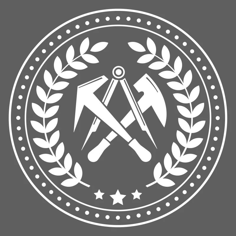 Couvreur d’enseignes de guilde avec couronne de laurier