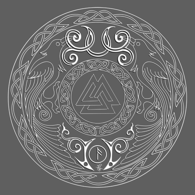 Mandala runique à triade centrale