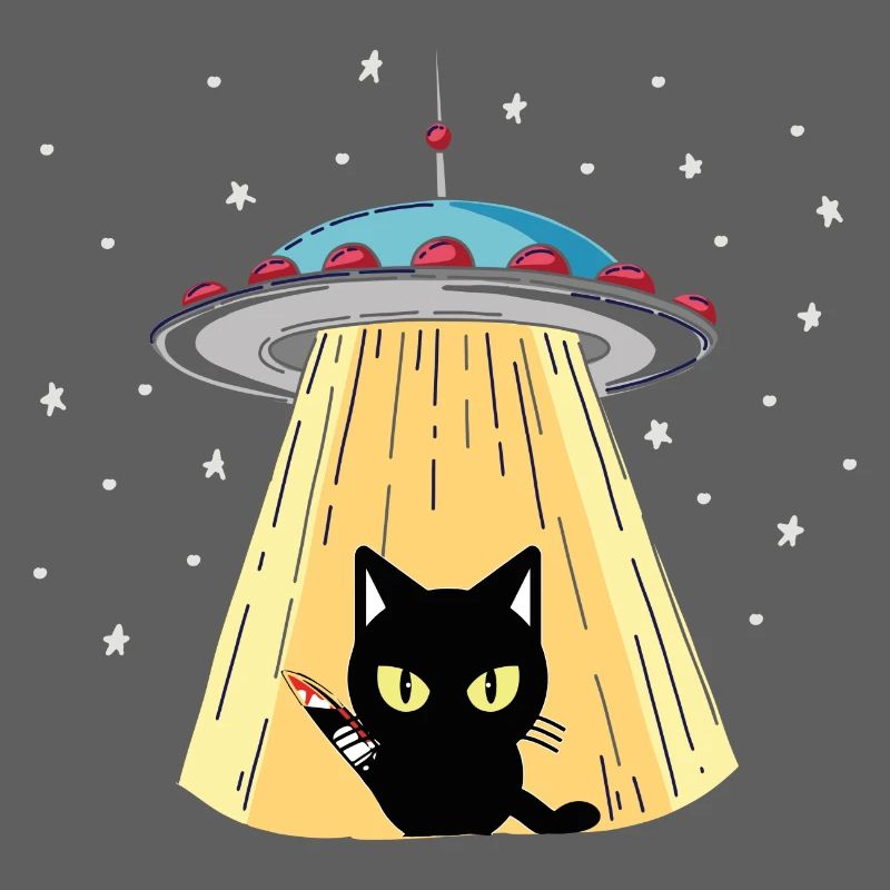 UFO cat with laser vision