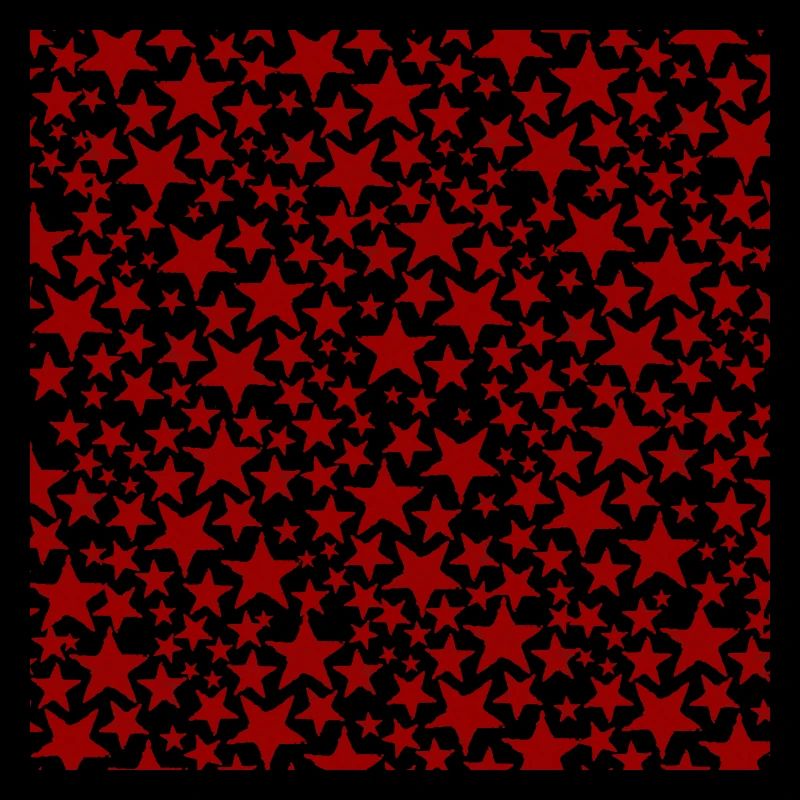Red star pattern on black background