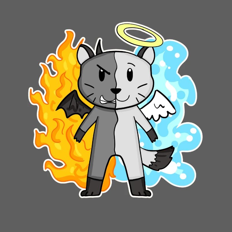 Cat breed American Bobtail - Angel and Devil