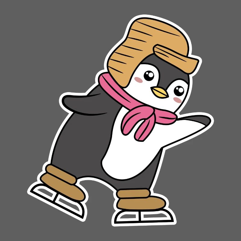 Süß Tier Pinguin Seevogel Antarktis Eislaufen Eis
