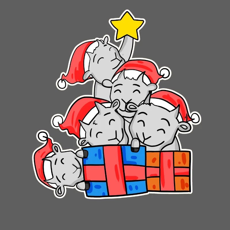 Chèvres Arbre de Noël Chèvre