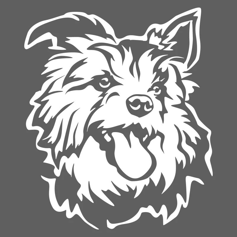 Australian Terrier Head "Black Edition"