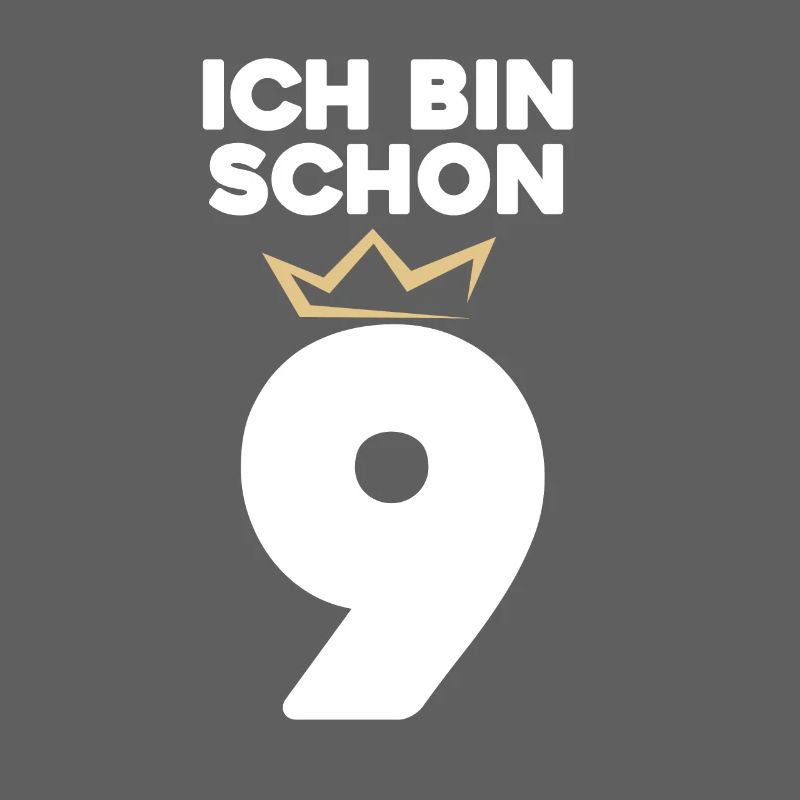 9 Geburtstag - 9 Jahre mit Krone