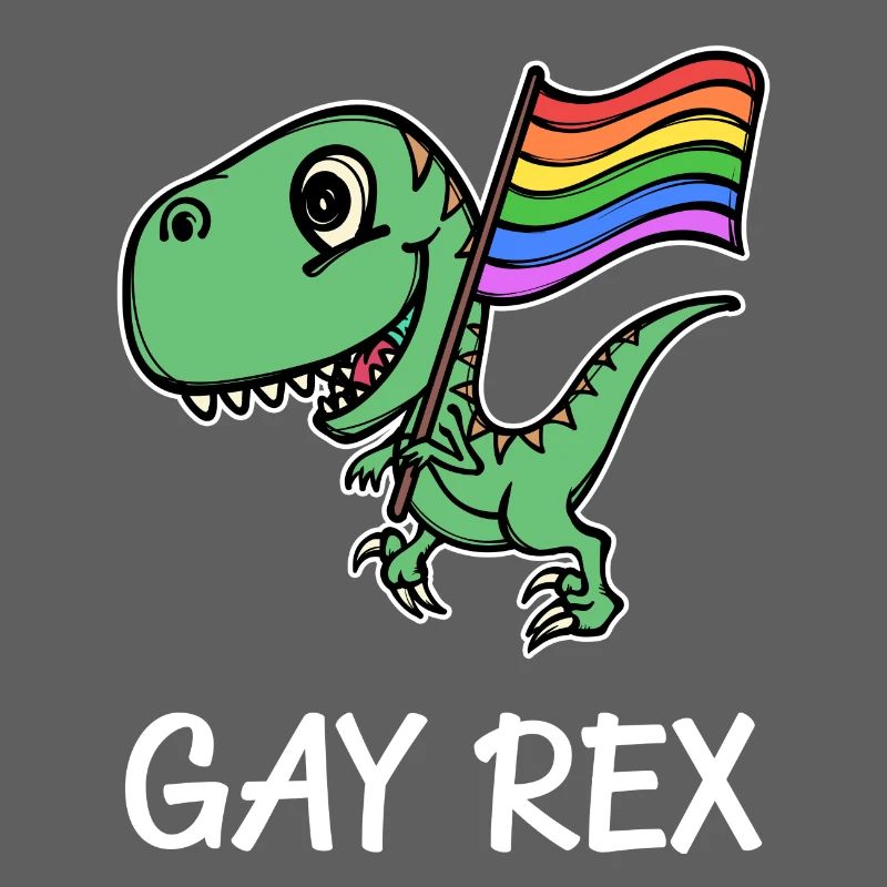 Dinosaur Gay Lgbt Rainbow Flag Saying