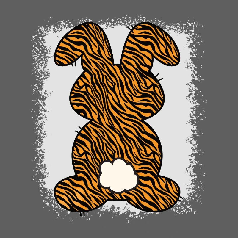 Tiger Pattern Rabbit Bleached Easter